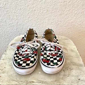 Vans Kids Checkered Cherry Lace Up